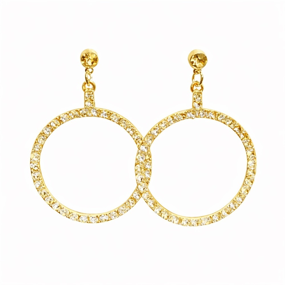 Tuckernuck Gold and Diamond Hoop Earrings NEW - Picture 4 of 4